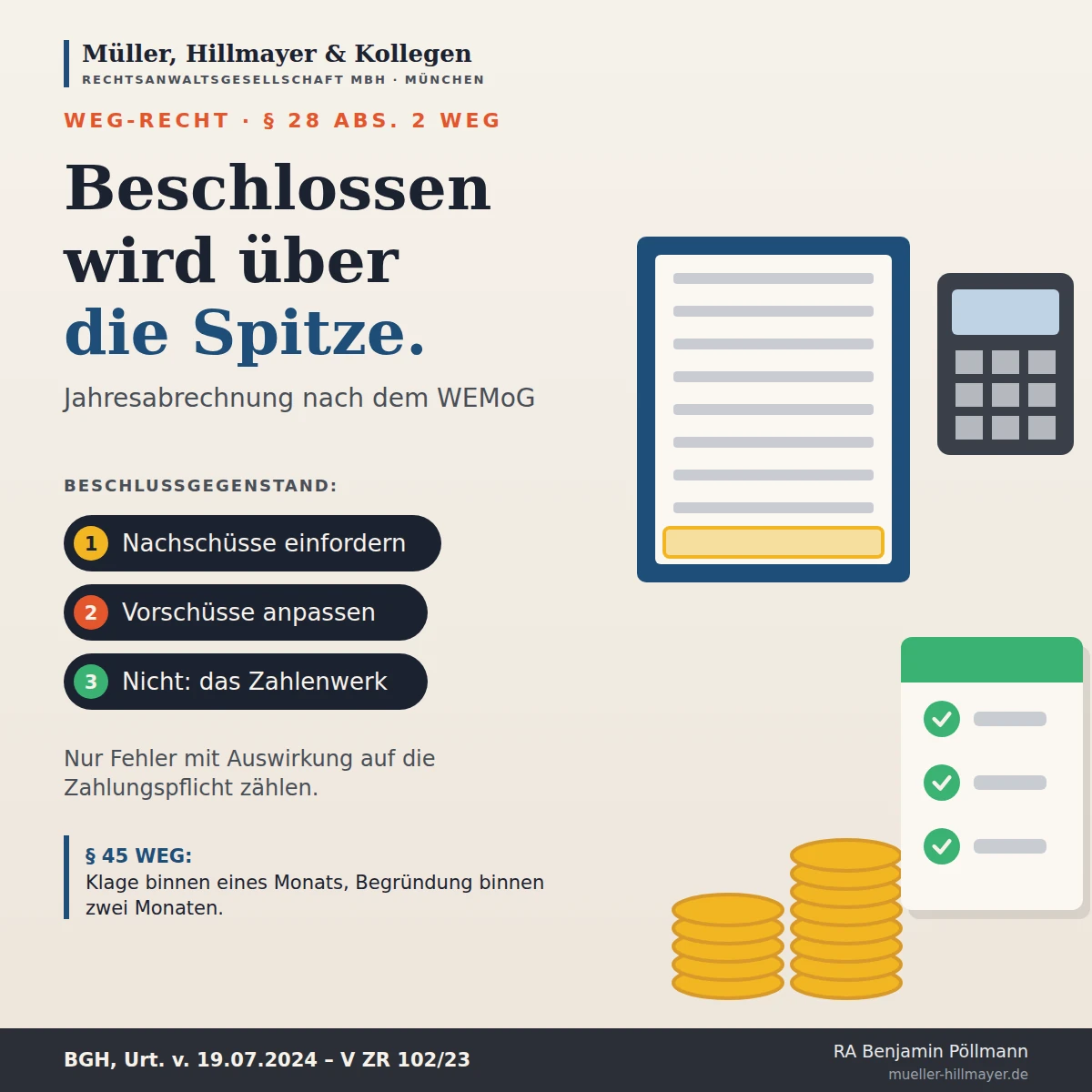 Infografik zum Beitrag: Die Jahresabrechnung seit dem WEMoG: Worüber wirklich beschlossen wird